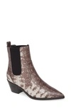 Paige Willa Chelsea Bootie In Grey Multi Lizzard