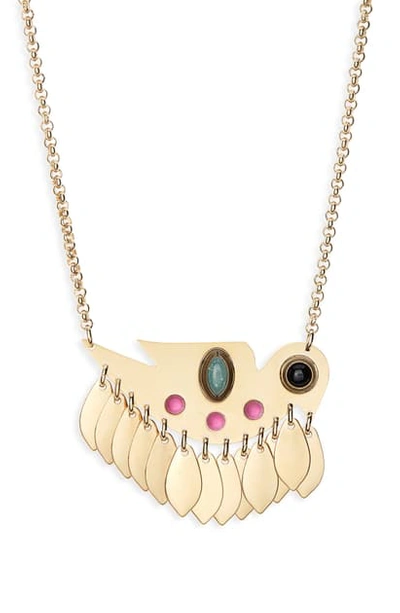 Isabel Marant Collier Pendant Necklace In Fuchsia