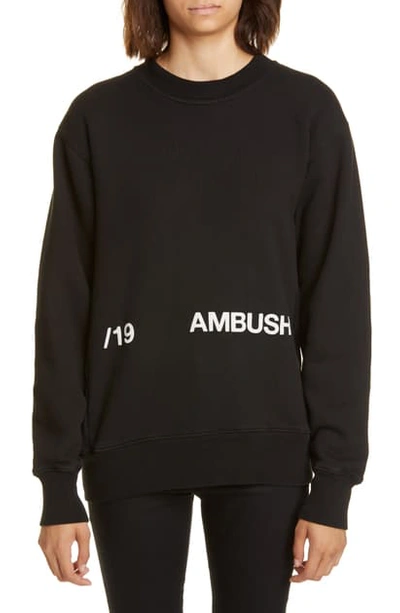 Ambush Logo Superhuman Graphic Print Sweatshirt In Black
