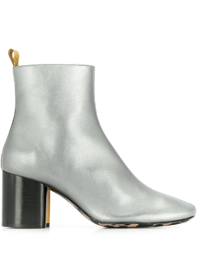 Paul Smith Stitched Panel Boots In Blue
