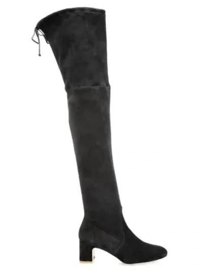 Stuart Weitzman Women's Kirstie Over-the-knee Suede Boots In Black
