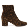 GIANVITO ROSSI LEOPARD SUEDE PRINTED ANKLE BOOTS,95f9df68-517b-7400-b97c-c0f215a091d1