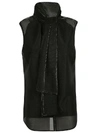 BALMAIN SLEEVELESS SCARF DETAIL TOP,11093379