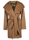 MAX MARA BELT-TIE PATCH POCKET COAT,11093101