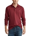 Polo Ralph Lauren Men's Long Sleeve Soft Cotton Polo Shirt In Classic Wine