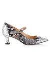 COACH Coach X Tabitha Simmons Edith Python-Embossed Leather & Glitter Mary Janes