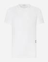 Dolce & Gabbana Cotton Stretch Jersey Round Neck Undershirt In White