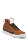 English Laundry Highfield High Top Suede Sneaker In Cognac
