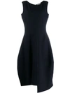 JIL SANDER ASYMMETRIC MIDI DRESS