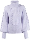 TEMPERLEY LONDON CHRISSIE BOBBLE KNIT SWEATER