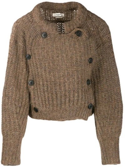 Isabel Marant Étoile Double Breasted Jumper In Brown
