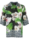 DOLCE & GABBANA ORCHID PRINT HAWAIIAN SHIRT