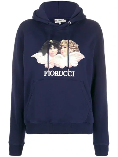 Fiorucci Vintage Angels Relaxed-fit Hoodie In Blue