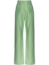 ALEKSANDRE AKHALKATSISHVILI high waist wide leg trousers