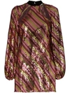 Rixo London Harriet Cutout Velvet-trimmed Sequined Crepe Mini Dress In Pink