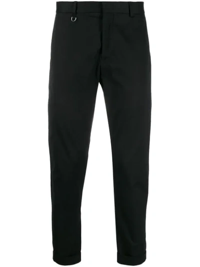 Low Brand Regular Straight-leg Trousers In Black