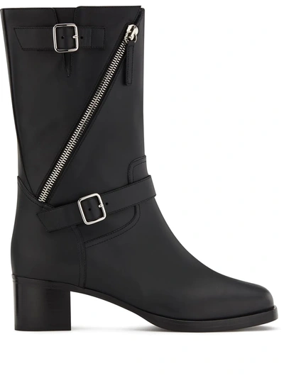 Giuseppe Zanotti Woman Ankle Boots Black Size 7 Leather