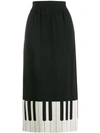 BOUTIQUE MOSCHINO PIANO HEM DETAIL SKIRT