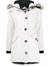 Canada Goose Rossclair Fur-trim Hooded Down Parka In Atlantic Navy