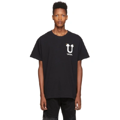 Off-white Undercover Printed Loopback Cotton-jersey Shorts In 1088 Blkmul