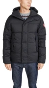 CANADA GOOSE ARMSTRONG HOODIE JACKET BLACK,CANAD30383