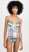 CAMILLA RUCHED BUSTIER ONE PIECE