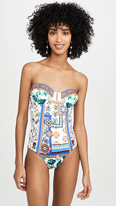Camilla Ruched Bustier One Piece In Gonecoas
