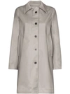 ASHLEY WILLIAMS DOLLY BUTTON-UP FAUX LEATHER COAT
