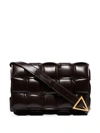 Bottega Veneta Quilted Square Shoulder Bag In Brown