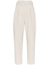 LOW CLASSIC BELTED HIGH-RISE TROUSERS