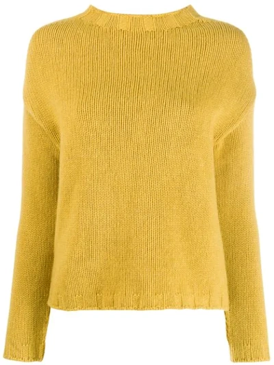 Aragona Cashmere Long-sleeve Sweater In 170 Giallo