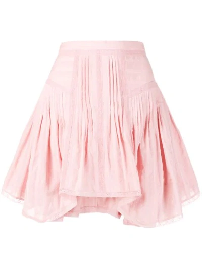Isabel Marant Étoile Pleated Short Skirt In Pink
