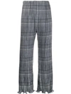 GIVENCHY LETTUCE HEM CHECK TROUSERS