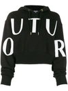 VERSACE JEANS COUTURE LOGO CROPPED HOODIE