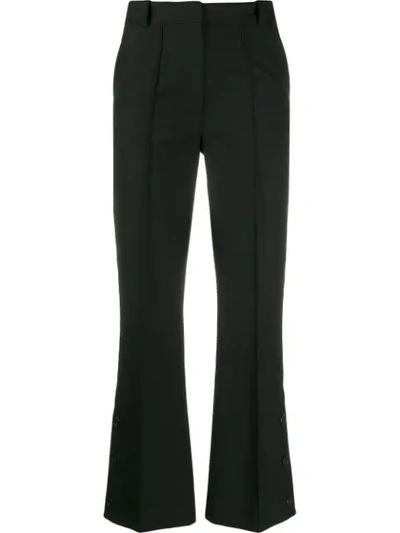 Rokh Kick Flare Tailored Trousers In Black