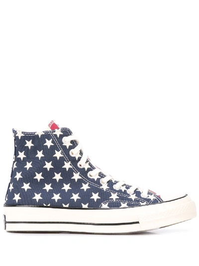 Converse Star Print Sneakers In 白色