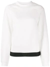 EMPORIO ARMANI LOGO JACQUARD TRIM SWEATSHIRT