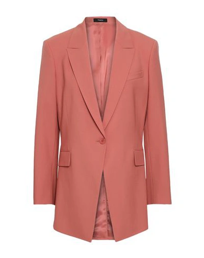 Theory Blazer In Pastel Pink