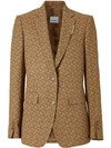 BURBERRY MONOGRAM PRINT SILK TAILORED JACKET