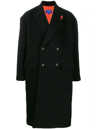 Ader Error Sherlock Oversized Coat In Black