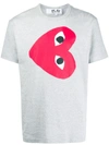Comme Des Garçons Play Comme Des Garcons Play Grey Horizontal Heart T-shirt In Grey