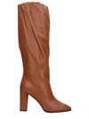 GIVENCHY HIGH HEELS BOOTS IN BROWN LEATHER,11094746