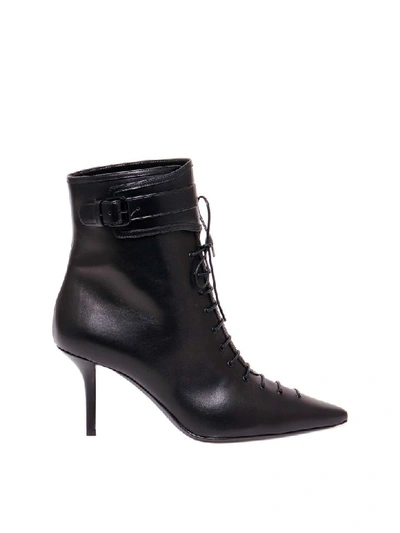 Philosophy Di Lorenzo Serafini 75mm Lace-up Leather Boots In Black