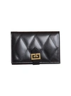 GIVENCHY GV3 MEDIUM QUILTED LEATHER WALLET IN BLACK,11094089