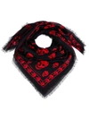 ALEXANDER MCQUEEN FOULARD SKULL SCARF,11093823