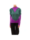 Gcds Panelled Metallic Sweater In Purple