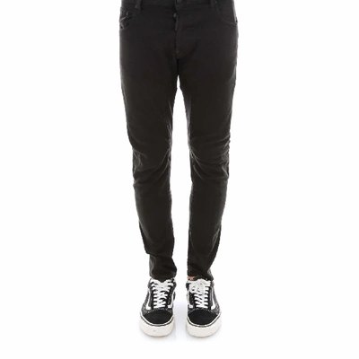 Dsquared2 17cm Tidy Biker Cotton Denim Jeans In Black