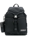 CALVIN KLEIN LEATHER TRIM BACKPACK