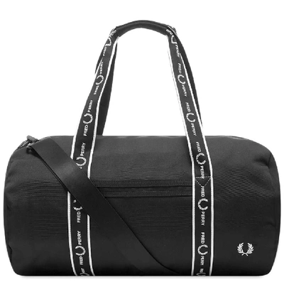 Fred Perry Authentic Monochrome Barrel Bag In Black