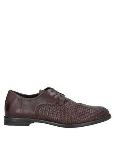 Hundred 100 Laced Shoes In Dark Brown